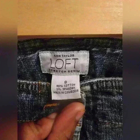 P7007 loft stretch medium wash straight leg jeans size 8 - Picture 5 of 8